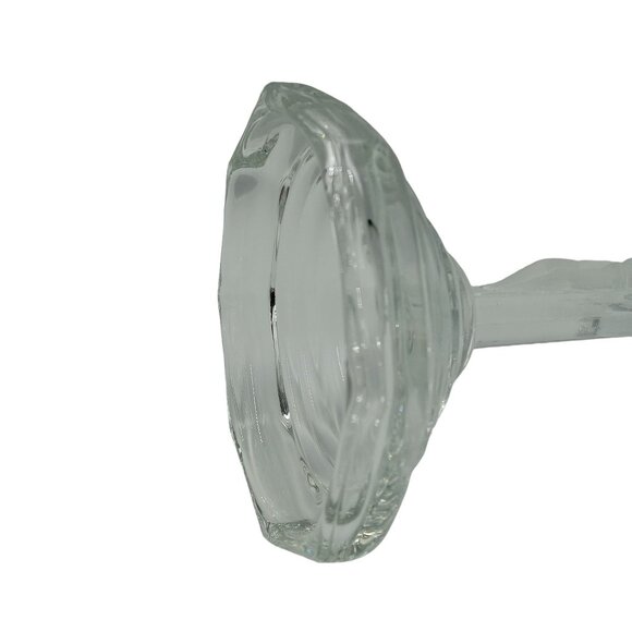 Vintage Crucifix Clear and Frosted Glass Candle Holder Jesus Christ on Cross INR - Picture 6 of 9